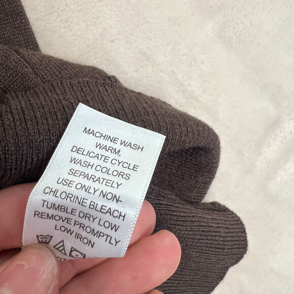 Roamans Cardigan Womens 4X Brown Sleeveless Sweater Vest V Neck Minimalist Layer - Picture 10 of 11